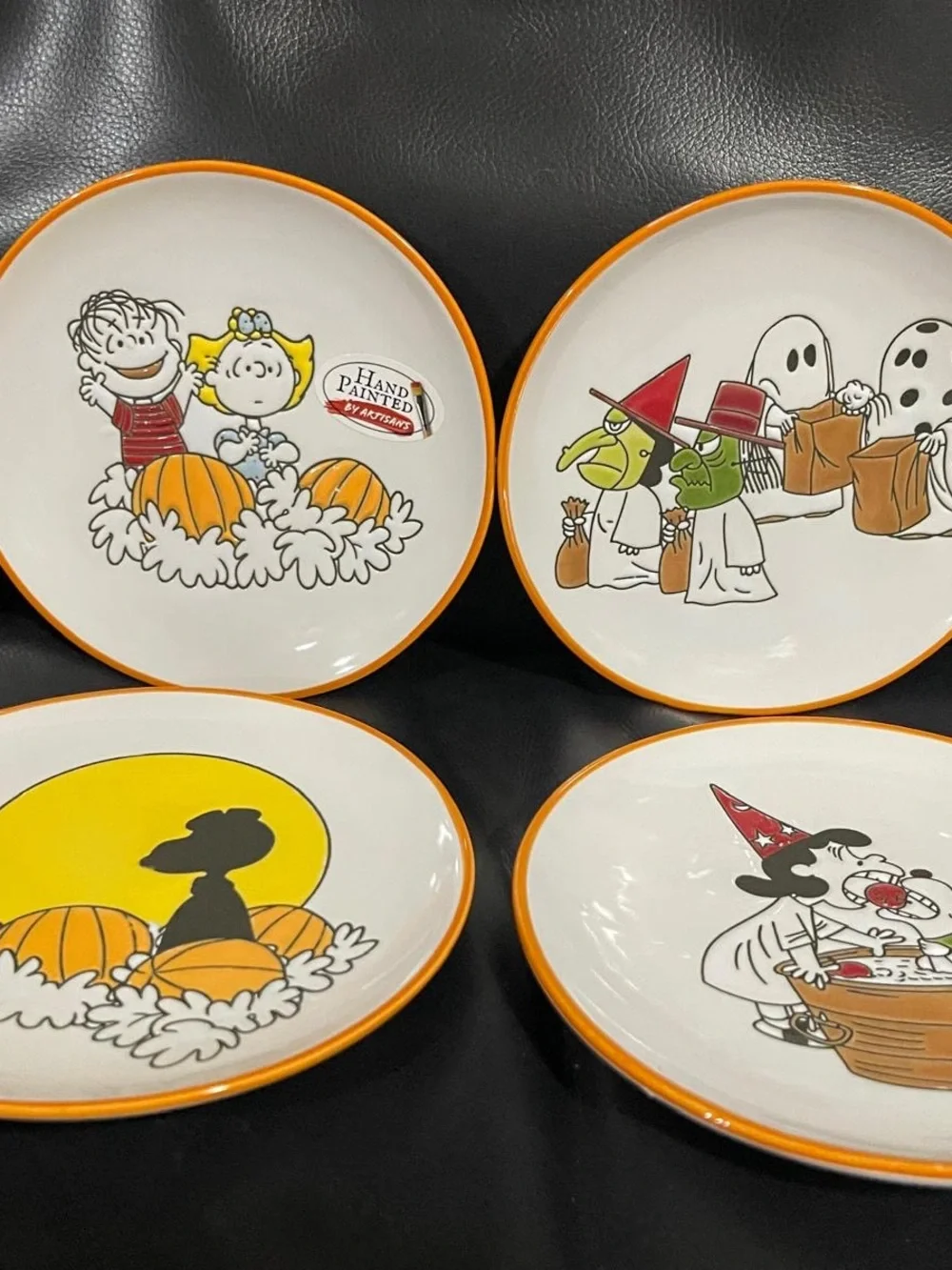 Halloween Peanuts Snoopy Appetizer Plates, set of 4 - Snoopy The Great Pumpkin